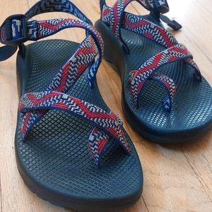 9W Chaco Women's Z2 Classic Sandal in Wicker Mandarin Pattern